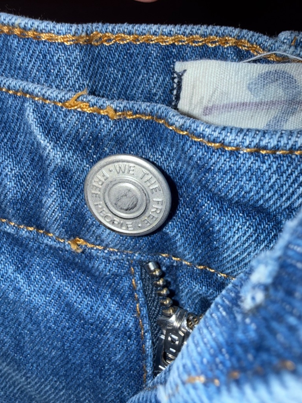 Free People We The Free Raw Hem Straight Leg Jean in Vintage Indigo Size 26 - Picture 4 of 4